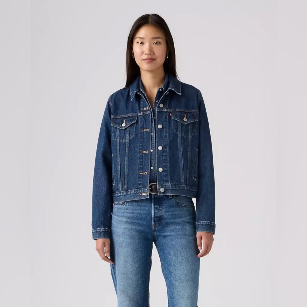 Levi's Women's Original Cotton Denim Trucker Jacket - Picture 2 of 5